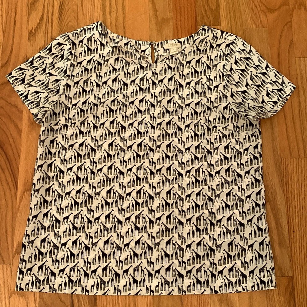 J. Crew Blouse w/ Zebras - S